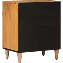vidaXL Armario de Noche 50 x 33 x 60 cm Madera de mango maciza Natural Clearance