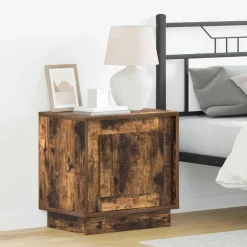 vidaXL Armario de Noche 44 x 34,5 x 45 cm Roble ahumado Clearance