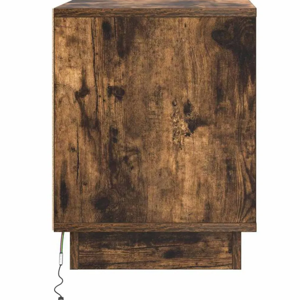 vidaXL Armario de Noche 44 x 34,5 x 45 cm Roble ahumado Clearance
