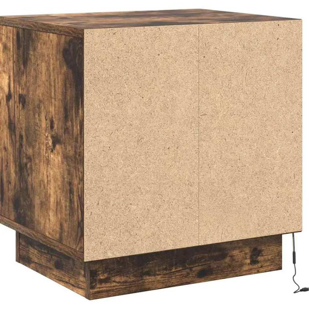 vidaXL Armario de Noche 44 x 34,5 x 45 cm Roble ahumado Clearance