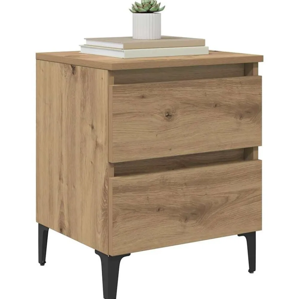 vidaXL Armario de Noche 40 x 35 x 50 cm Roble artisan Outlet
