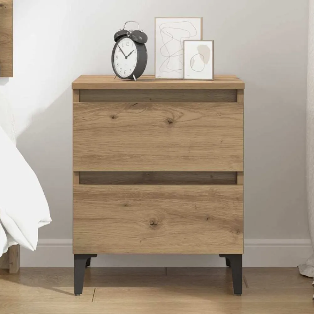 vidaXL Armario de Noche 40 x 35 x 50 cm Roble artisan Outlet