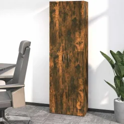 vidaXL Armarios Y Almacenamiento-Armario de oficina contrachapado 60x32x190 cm