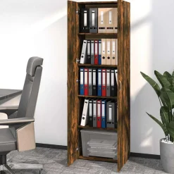 vidaXL Armarios Y Almacenamiento-Armario de oficina contrachapado 60x32x190 cm