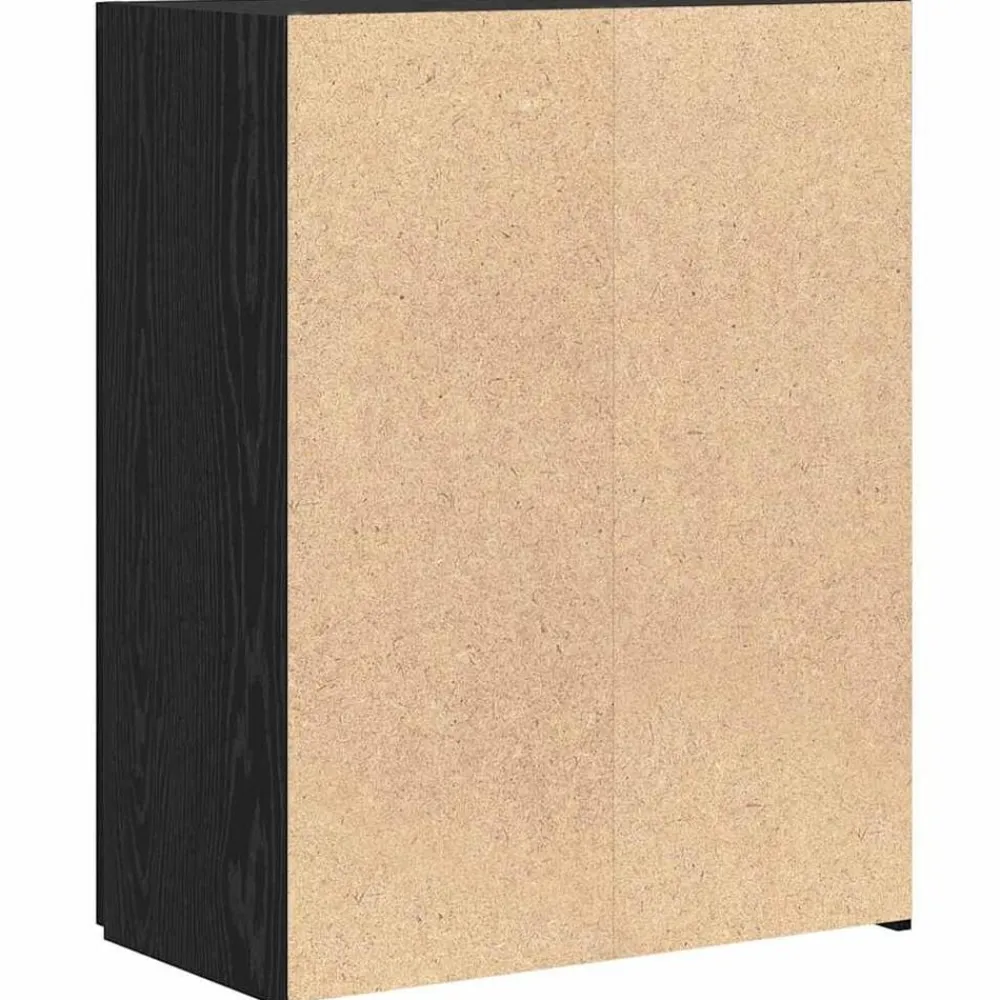 vidaXL Armario de Oficina con puerta Roble artesanal 70 x 32 x 77.5 cm Roble negro New