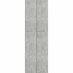 vidaXL Armario de oficina de contrachapado gris hormigón 60x32x190 cm Gris hormigón Online