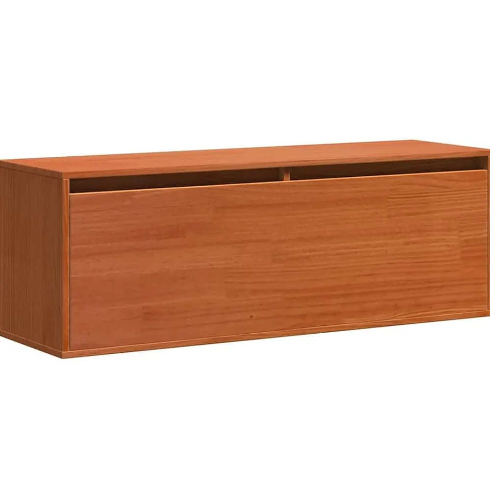 vidaXL Armario de Pared con estante Marrón cera 100 x 30 x 35 cm Marrón cera Hot