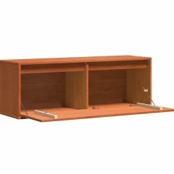 vidaXL Armario de Pared con estante Marrón cera 100 x 30 x 35 cm Marrón cera Hot