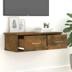 vidaXL Estanterías-Armario de pared contrachapado 60x26x18,5 cm