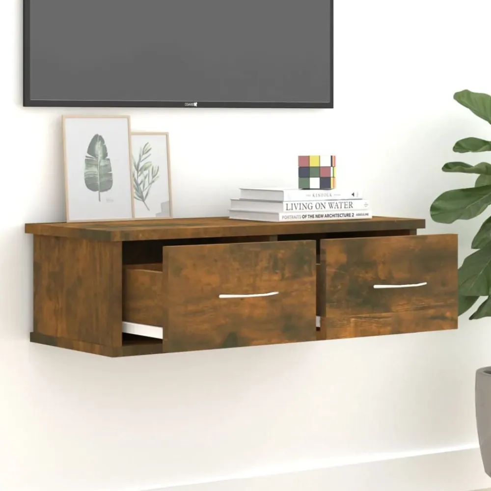 vidaXL Estanterías-Armario de pared contrachapado 60x26x18,5 cm