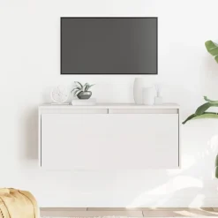 vidaXL Estanterías-Armario de pared de madera maciza de pino 80x30x35 cm