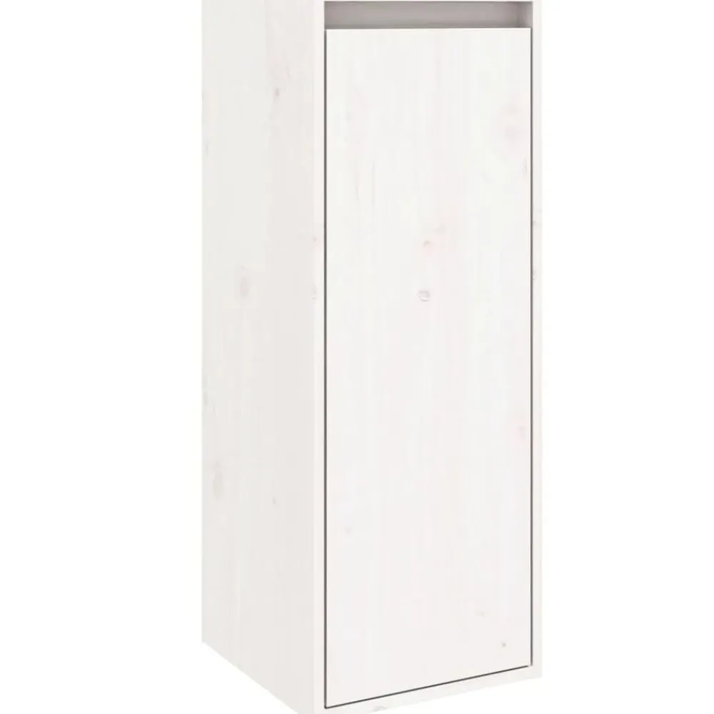vidaXL Estanterías-Armario de pared de madera maciza de pino 30x30x80 cm
