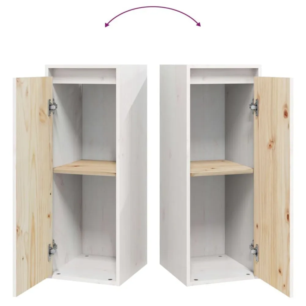 vidaXL Estanterías-Armario de pared de madera maciza de pino 30x30x80 cm