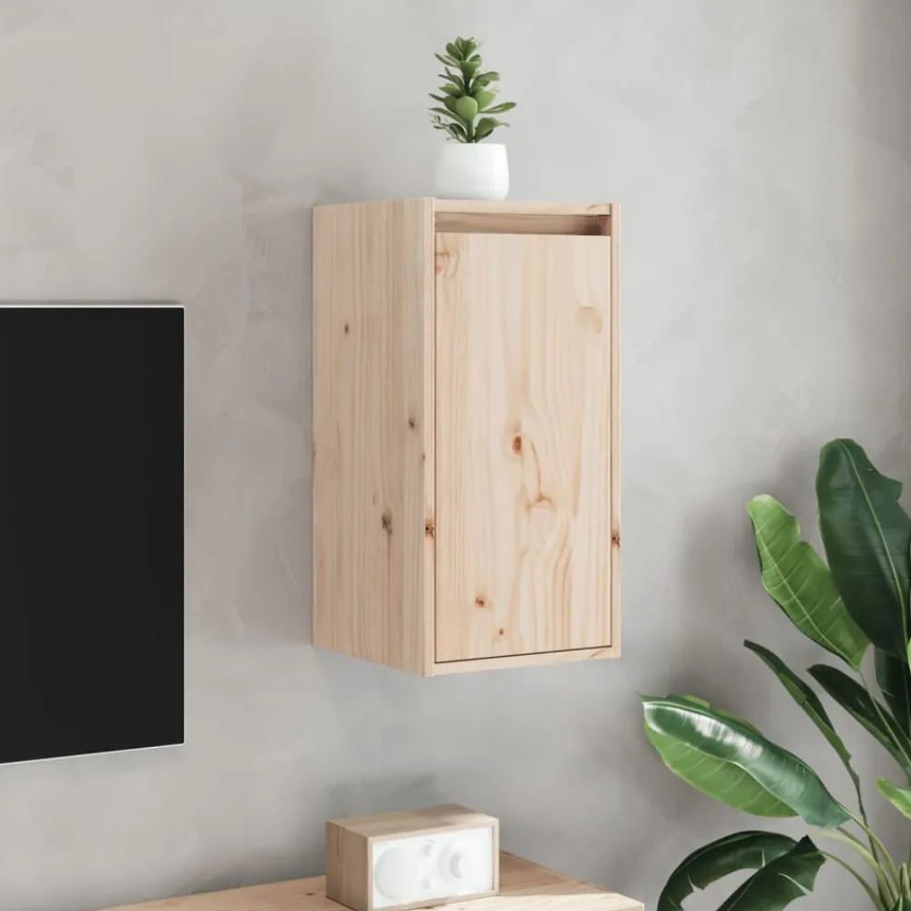 vidaXL Armario de pared de madera maciza de pino 30x30x60 cm Natural Clearance