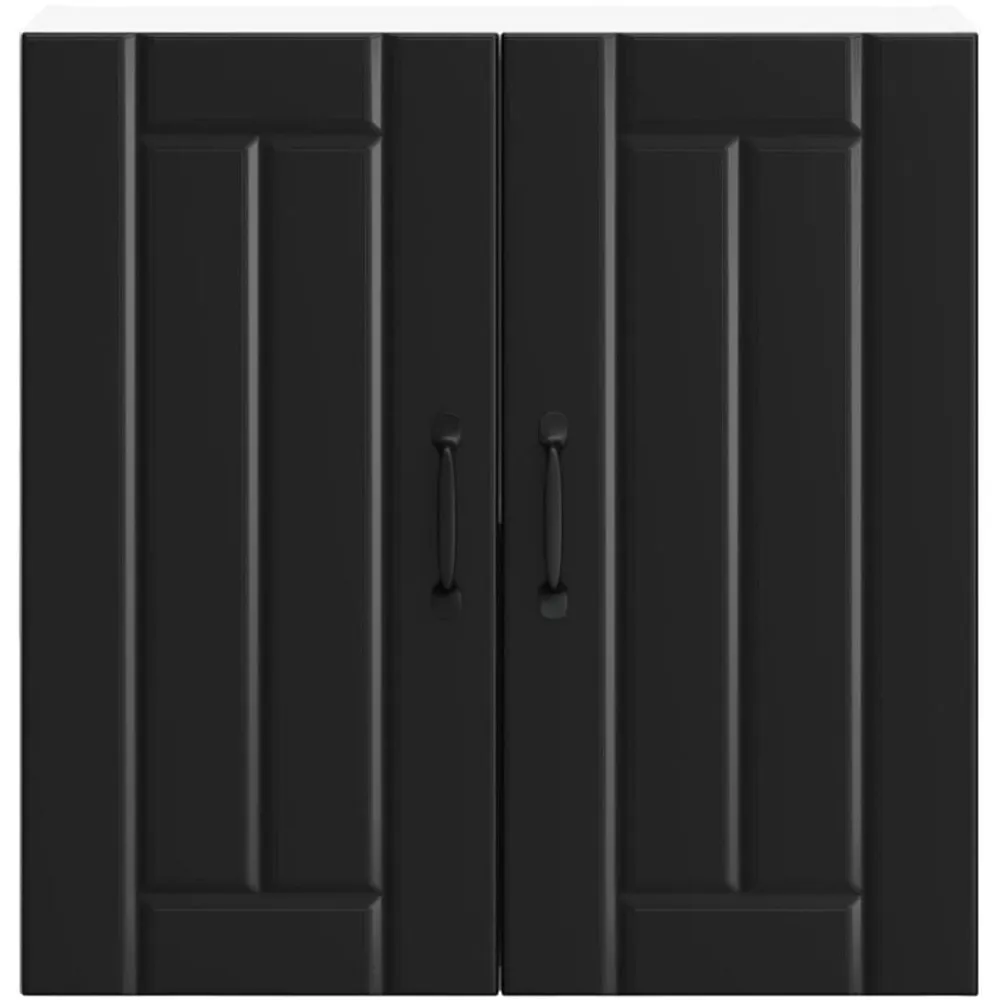 vidaXL Armarios Y Almacenamiento-Armario de pared de cocina Lucca madera ingeniería negra
