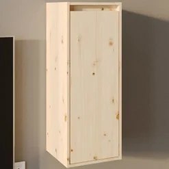 vidaXL Estanterías-Armario de pared de madera maciza de pino 30x30x80 cm