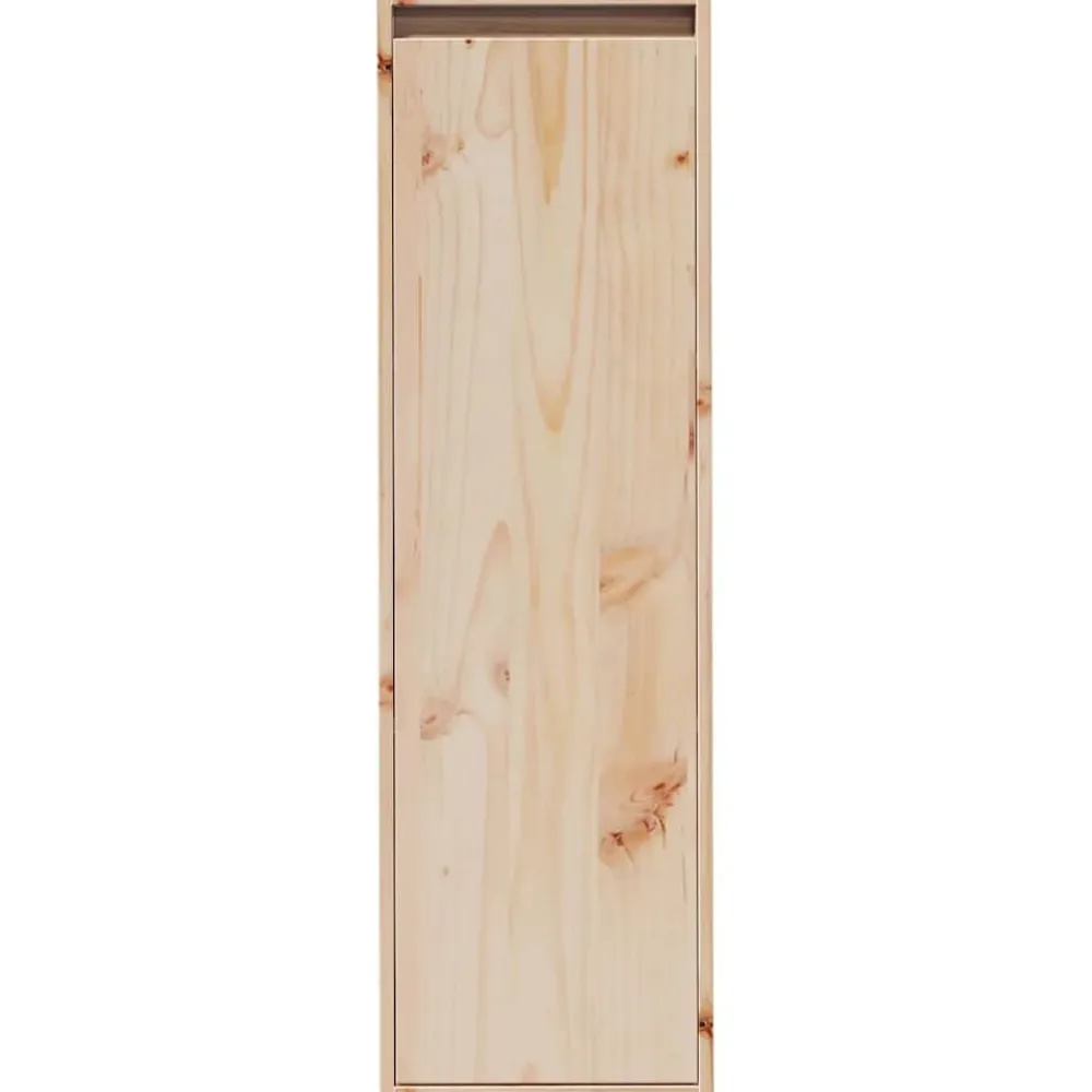 vidaXL Estanterías-Armario de pared de madera maciza de pino 30x30x100 cm