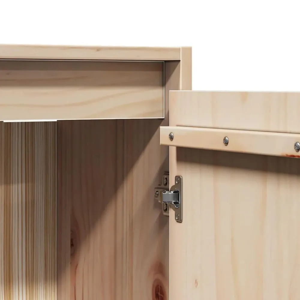 vidaXL Estanterías-Armario de pared de madera maciza de pino 30x30x100 cm