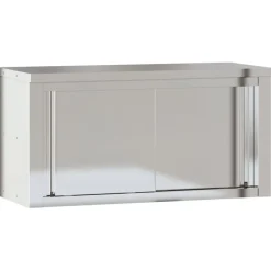 vidaXL Cocina Y Comedor-Armario de pared de cocina puertas correderas acero inoxidable