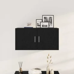 vidaXL Armario de pared de madera ingeniería 80x39x40 cm Roble negro Online