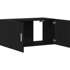 vidaXL Armario de pared de madera ingeniería 80x39x40 cm Roble negro Online