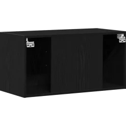 vidaXL Armario de pared de madera ingeniería 80x39x40 cm Roble negro Online