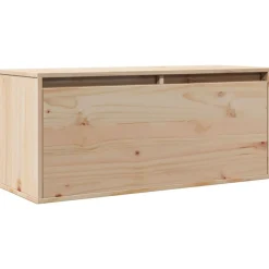 vidaXL Armario de pared de madera maciza de pino 80x30x35 cm Marr&oacute;n Discount