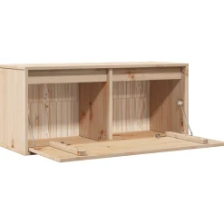vidaXL Armario de pared de madera maciza de pino 80x30x35 cm Marrón Discount