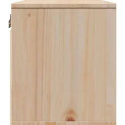vidaXL Armario de pared de madera maciza de pino 80x30x35 cm Marrón Discount