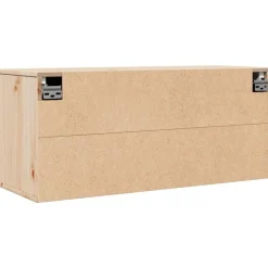 vidaXL Armario de pared de madera maciza de pino 80x30x35 cm Marrón Discount