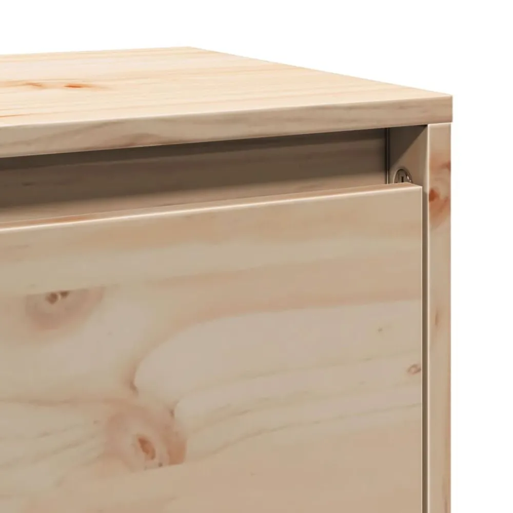 vidaXL Armario de pared de madera maciza de pino 80x30x35 cm Marrón Discount