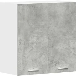 vidaXL Armarios Y Almacenamiento-Armario de pared de cocina madera de ingeniería gris hormigón
