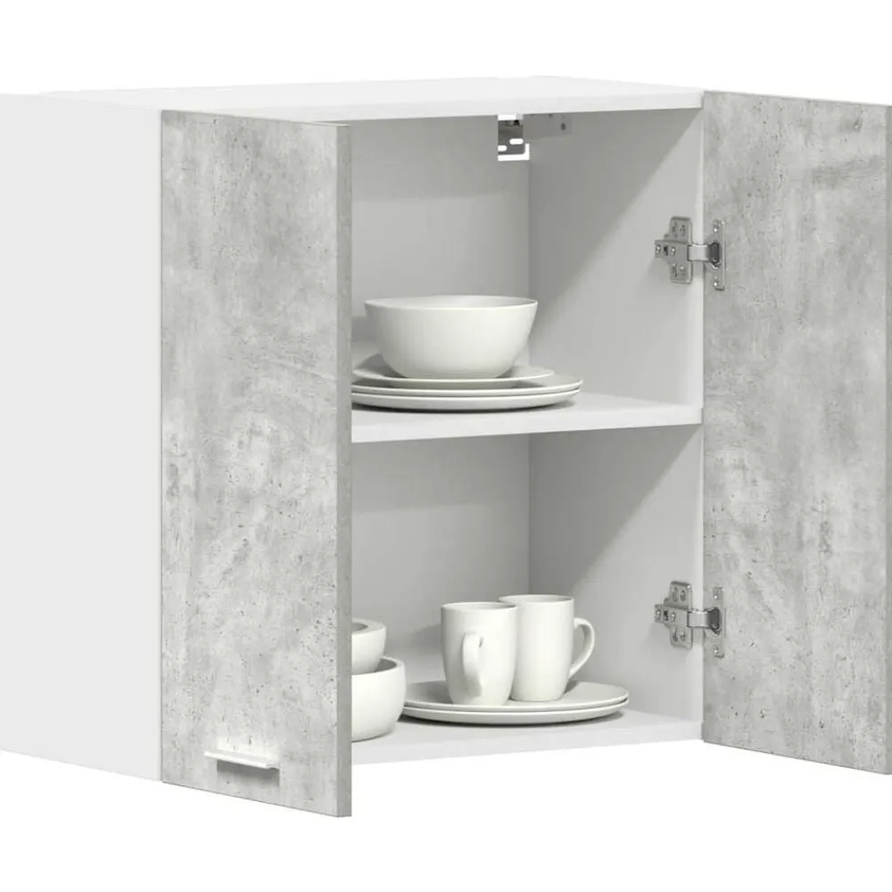 vidaXL Armarios Y Almacenamiento-Armario de pared de cocina madera de ingeniería gris hormigón