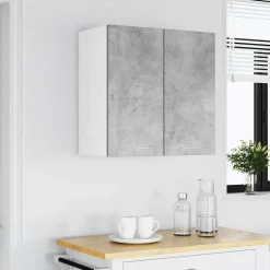 vidaXL Armarios Y Almacenamiento-Armario de pared de cocina madera de ingeniería gris hormigón