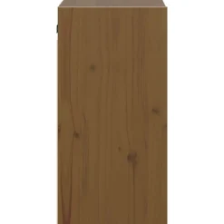 vidaXL Estanterías-Armario de pared madera maciza de pino marrón miel 30x30x60 cm