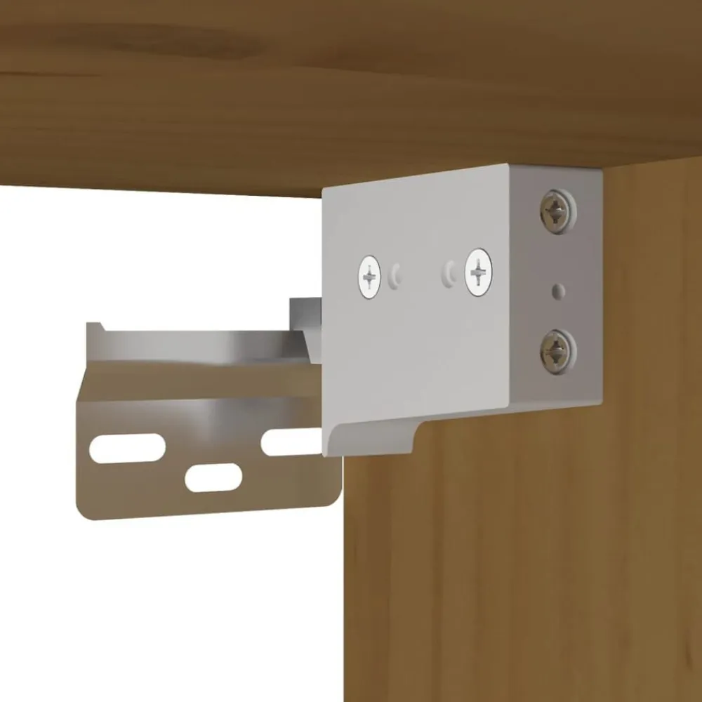 vidaXL Estanterías-Armario de pared madera maciza de pino marrón miel 30x30x60 cm