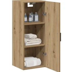 vidaXL Armario de pared madera ingeniería artisian 34,5x34x90 cm Roble Hot