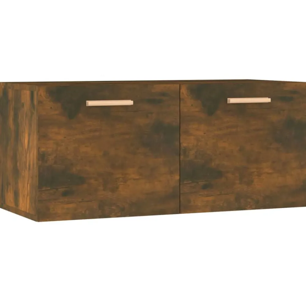 vidaXL Estanterías-Armario de pared madera ingeniería 80x35x36,5 cm