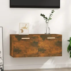 vidaXL Estanterías-Armario de pared madera ingeniería 80x35x36,5 cm