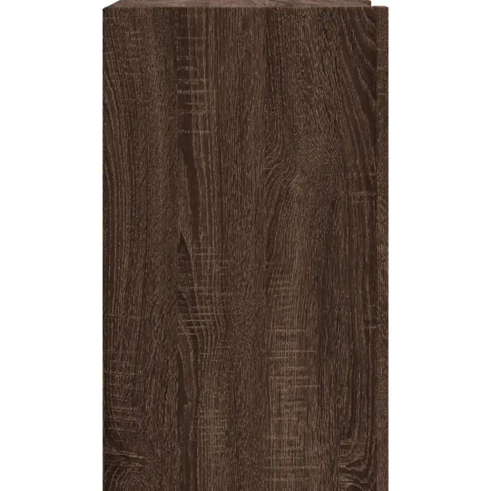 vidaXL Estanterías-Armario de pared madera de ingeniería marrón roble 75x35x60 cm