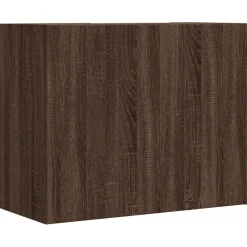 vidaXL Estanterías-Armario de pared madera de ingeniería marrón roble 75x35x60 cm
