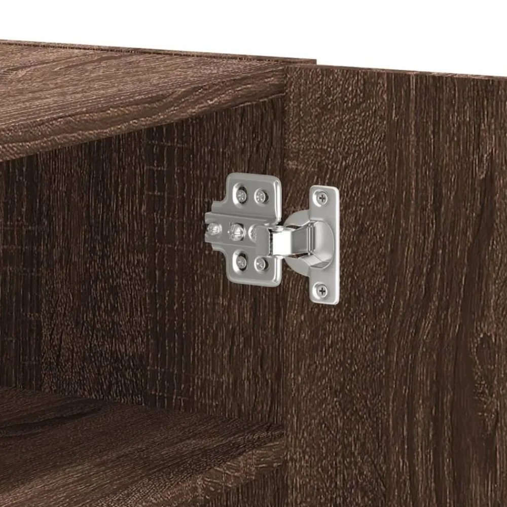 vidaXL Estanterías-Armario de pared madera de ingeniería marrón roble 75x35x60 cm