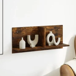 vidaXL Estanterías-Armario de pared madera ingeniería 70x16,5x30 cm