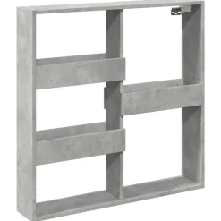 vidaXL Armario de pared madera ingeniería gris hormigón 80x15x80 cm Gris hormigón Online