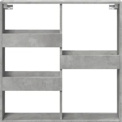 vidaXL Armario de pared madera ingeniería gris hormigón 80x15x80 cm Gris hormigón Online
