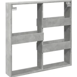 vidaXL Armario de pared madera ingeniería gris hormigón 80x15x80 cm Gris hormigón Online