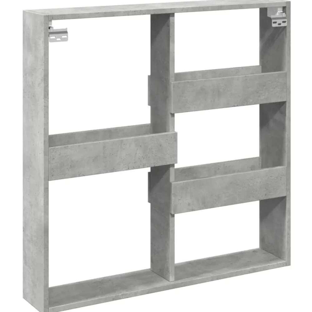 vidaXL Armario de pared madera ingeniería gris hormigón 80x15x80 cm Gris hormigón Online