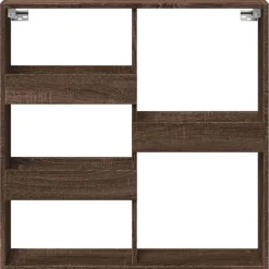 vidaXL Armario de pared madera de ingeniería marrón roble 80x15x80 cm Marr&oacute;n roble Outlet