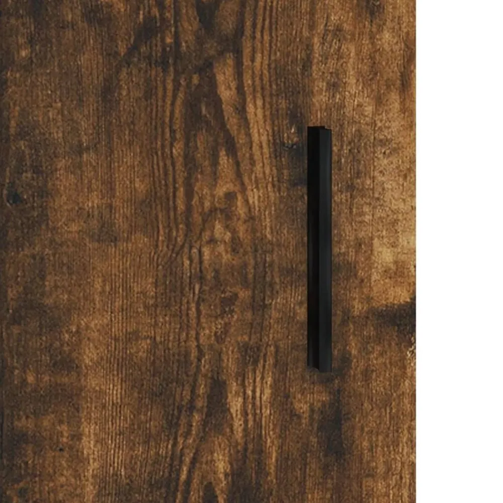 vidaXL Armario de pared madera ingeniería 69,5x34x90 cm Roble ahumado Hot