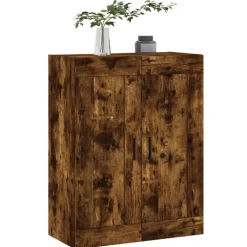 vidaXL Armario de pared madera ingeniería 69,5x34x90 cm Roble ahumado Hot